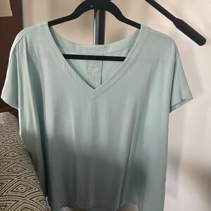 J. Jill Light Mint V-Neck Tee